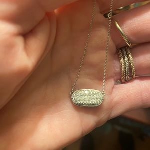 Kendra Scott 14k white gold and diamond Elisa pendant